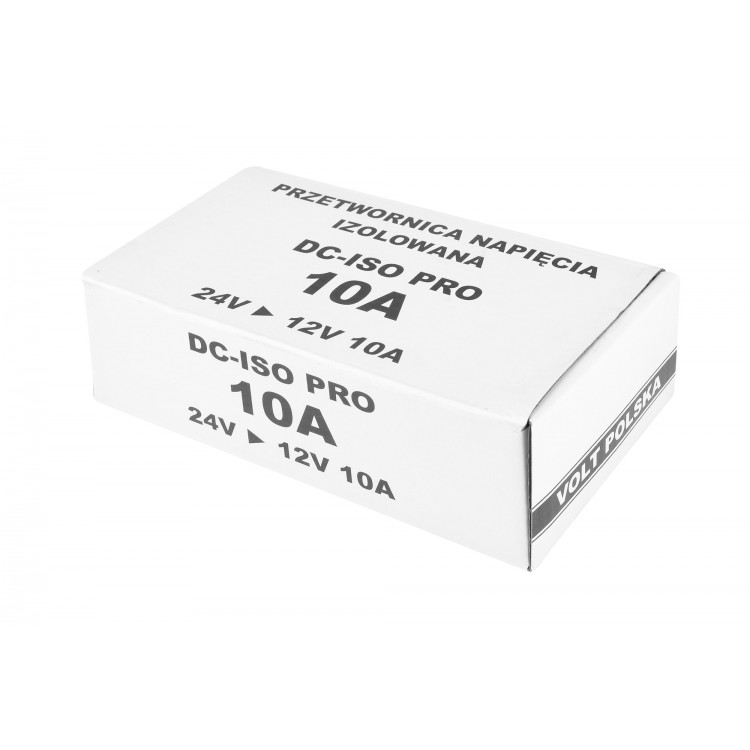 DC ISO PRO 10A 24VDC/12VDC BEZZAKŁÓCENIOWA + IZOLOWANA PRZETWORNICA NAPIĘCIA DC/DC