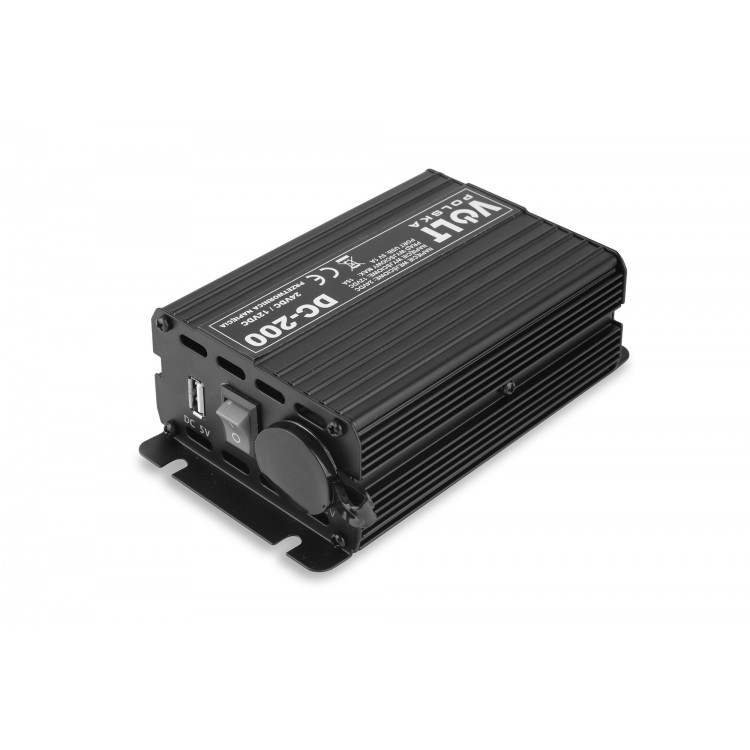 DC 200 + WTYK ZAPALNICZKI 24VDC/12VDC PRZETWORNICA NAPIĘCIA DC/DC