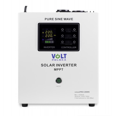 SINUS PRO 2000 S 24/230V (1400/2000W) + 40A MPPT INWERTER SOLARNY