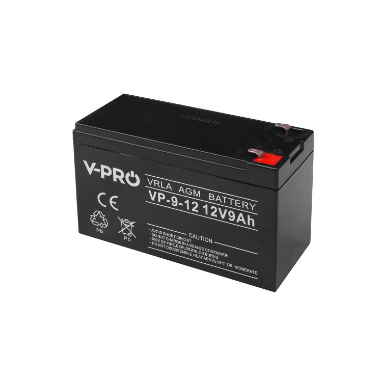 AKUMULATOR AGM VPRO 12V 9 Ah VRLA BEZOBSŁUGOWY