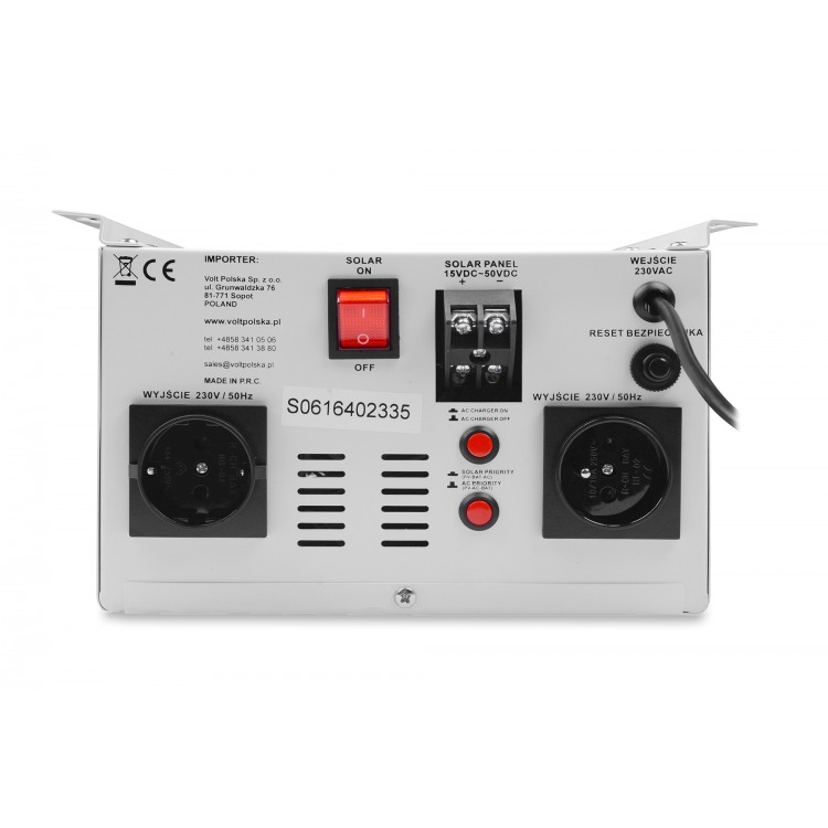 SINUS PRO 800 S 12/230V (500/800W) + 30A MPPT INWERTER SOLARNY