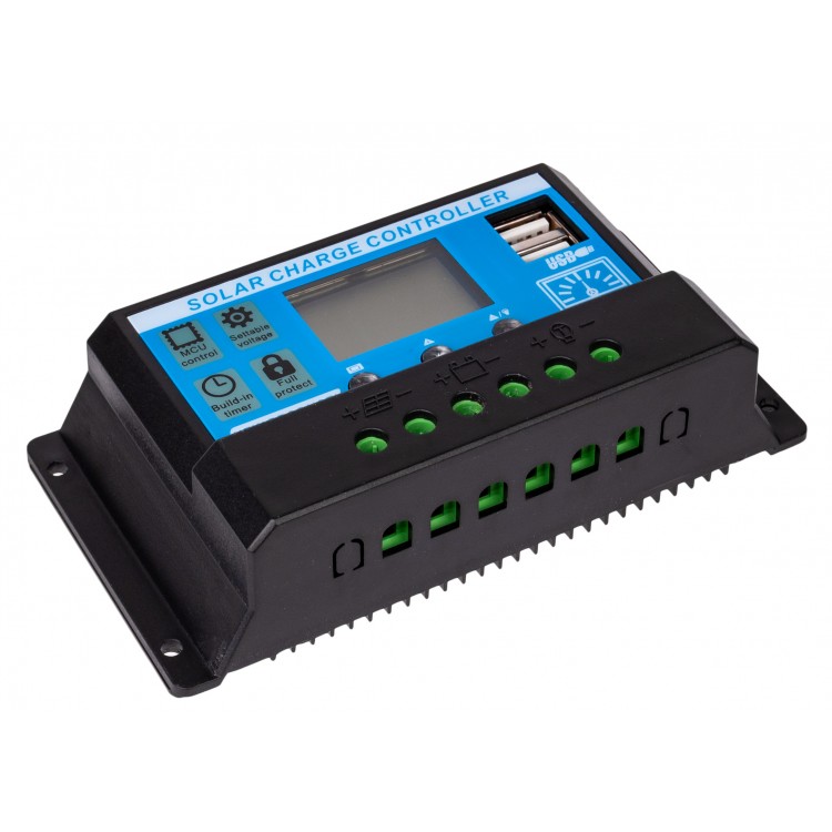 SOL PWM 30A 2xUSB REGULATOR SOLARNY