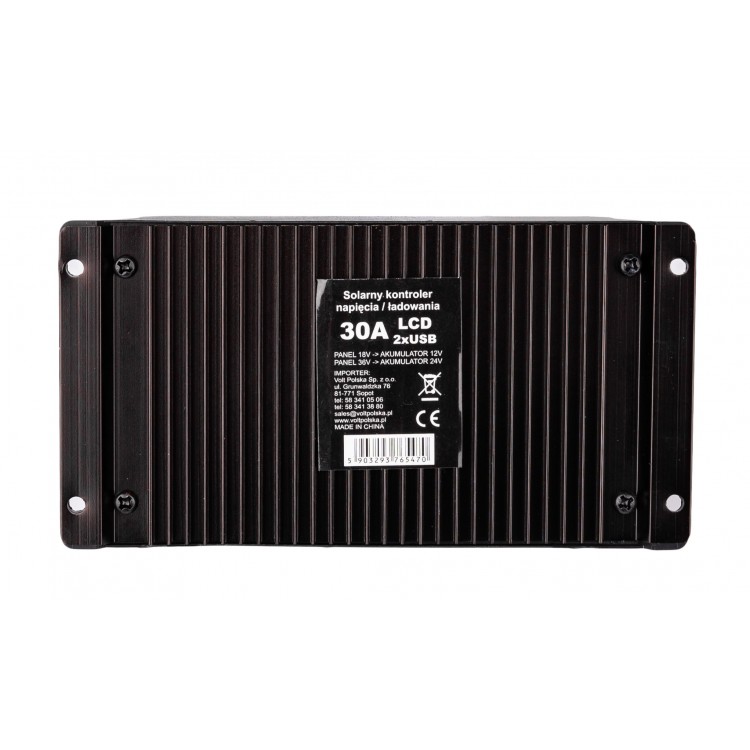 SOL PWM 30A 2xUSB REGULATOR SOLARNY