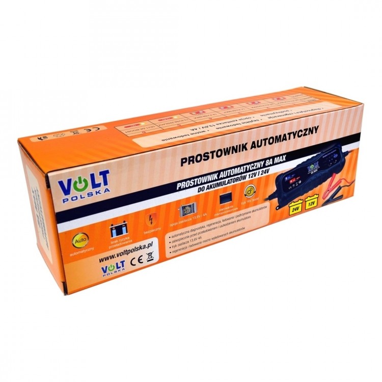 PROSTOWNIK AKUMULATOROWY 12/24V 8A AUTOMATYCZNY