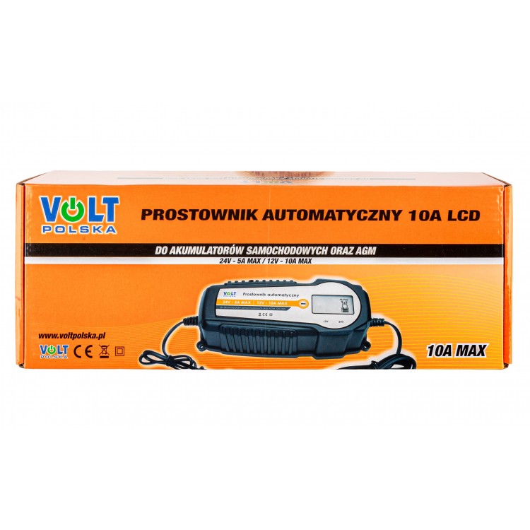 PROSTOWNIK AKUMULATOROWY 12/24V 10A LCD AUTOMATYCZNY