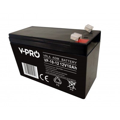 AKUMULATOR AGM VPRO 12V 10Ah VRLA BEZOBSŁUGOWY