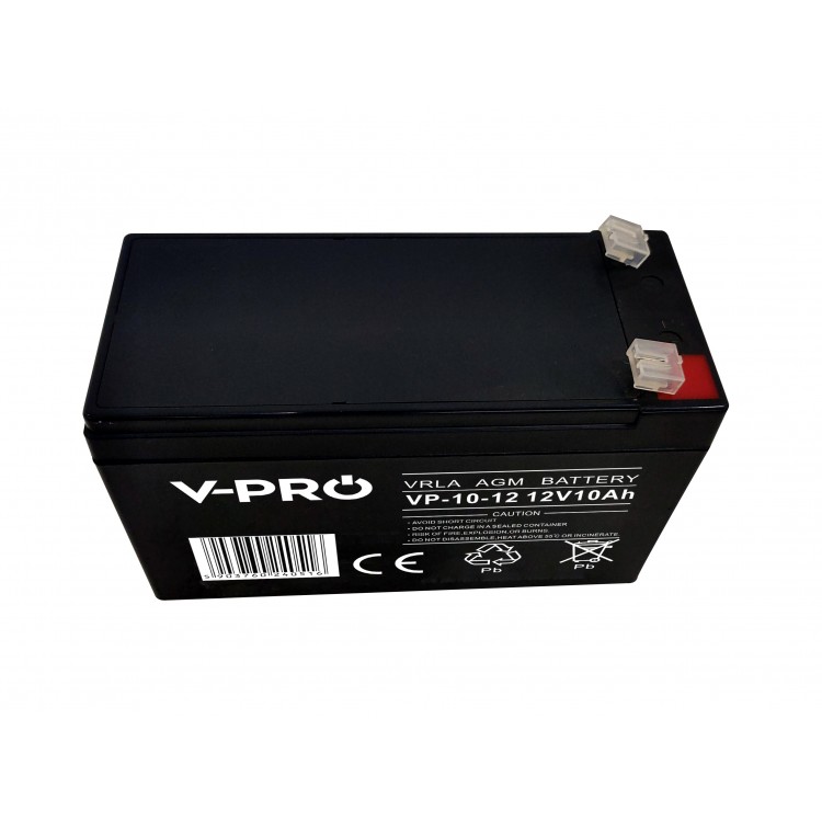 AKUMULATOR AGM VPRO 12V 10Ah VRLA BEZOBSŁUGOWY