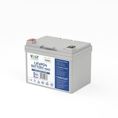AKUMULATOR LiFePO4 12,8V 33 Ah (30A) + BMS BEZOBSŁUGOWY