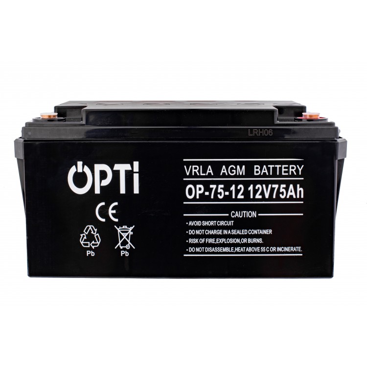 AKUMULATOR AGM OPTI 12V 75 Ah VRLA BEZOBSŁUGOWY