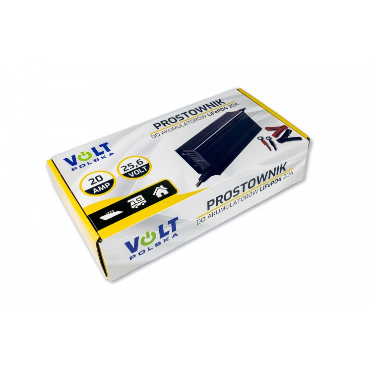 PROSTOWNIK DO AKUMULATORÓW 24V LiFePO4 20A (25,6V)