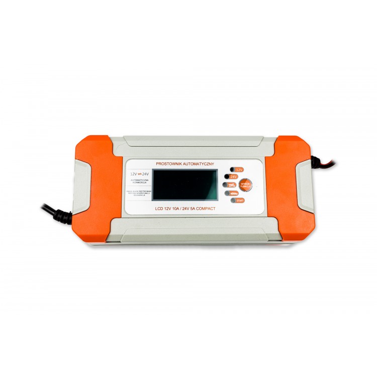 PROSTOWNIK AKUMULATOROWY Z LCD 12V 10A / 24V 5A COMPACT