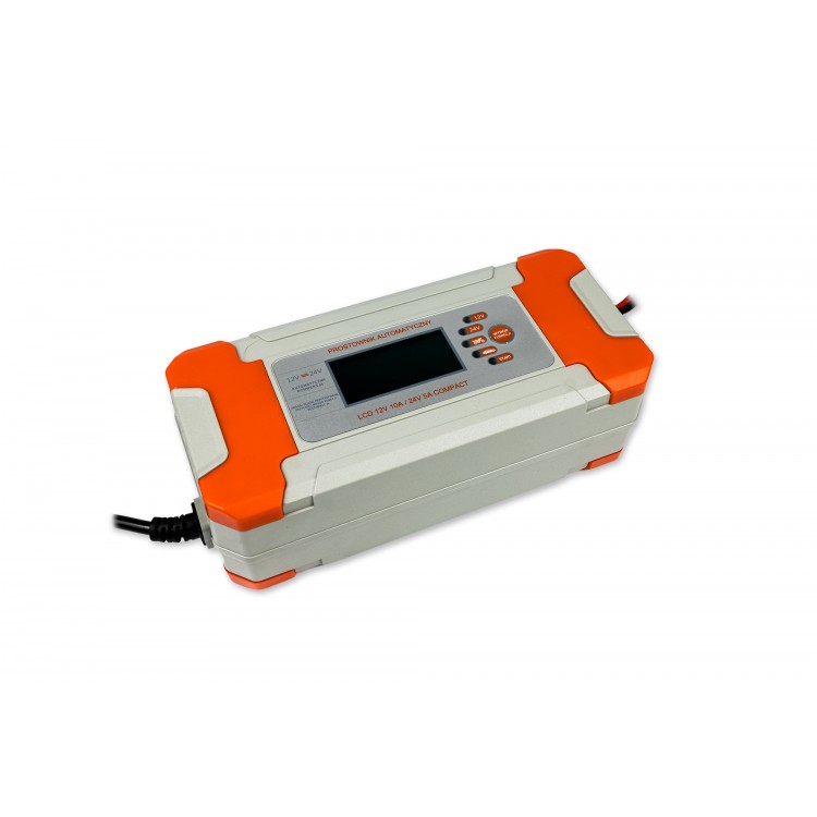 PROSTOWNIK AKUMULATOROWY Z LCD 12V 10A / 24V 5A COMPACT