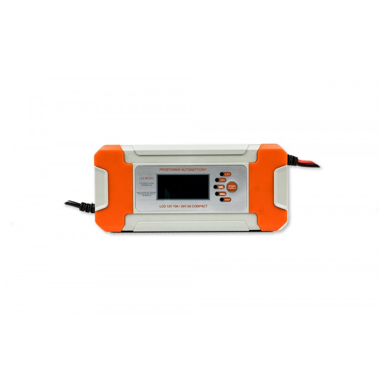 PROSTOWNIK AKUMULATOROWY Z LCD 12V 10A / 24V 5A COMPACT