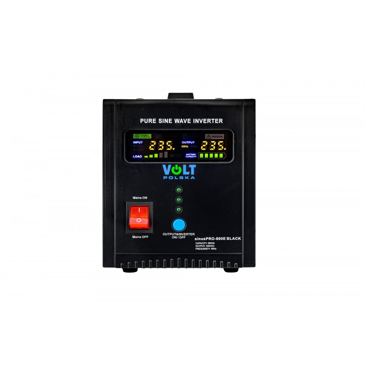 SINUS PRO 800 E BLACK 12/230V (500/800W) ZASILACZ AWARYJNY