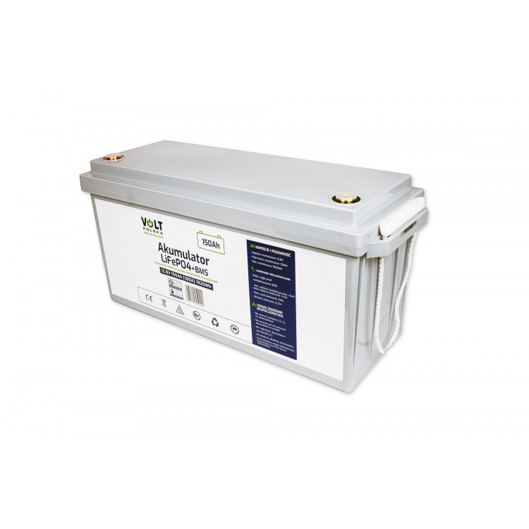 AKUMULATOR LiFePO4 12,8V 150Ah (100A) + BMS BEZOBSŁUGOWY