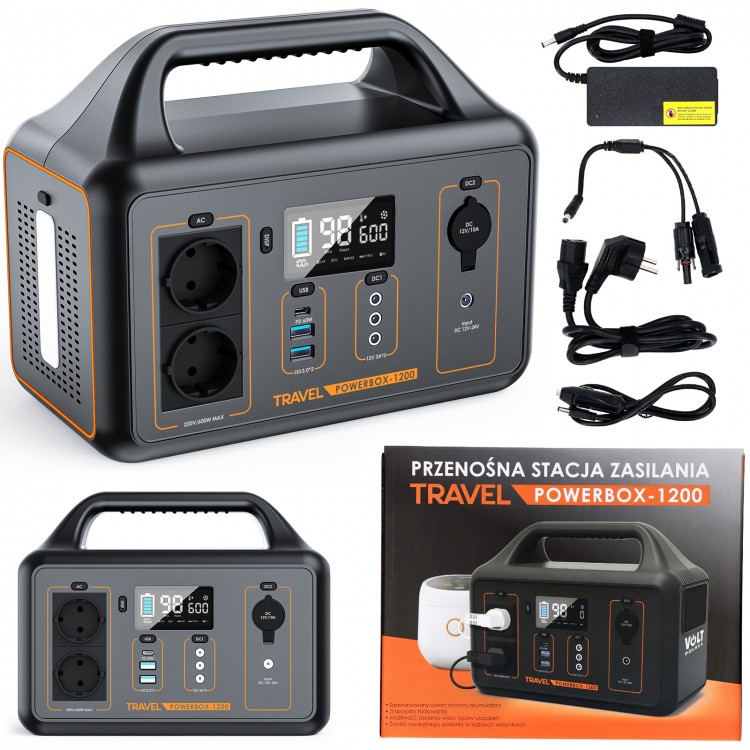 Przenośny magazyn energii TRAVEL POWERBOX 1200 (600W)