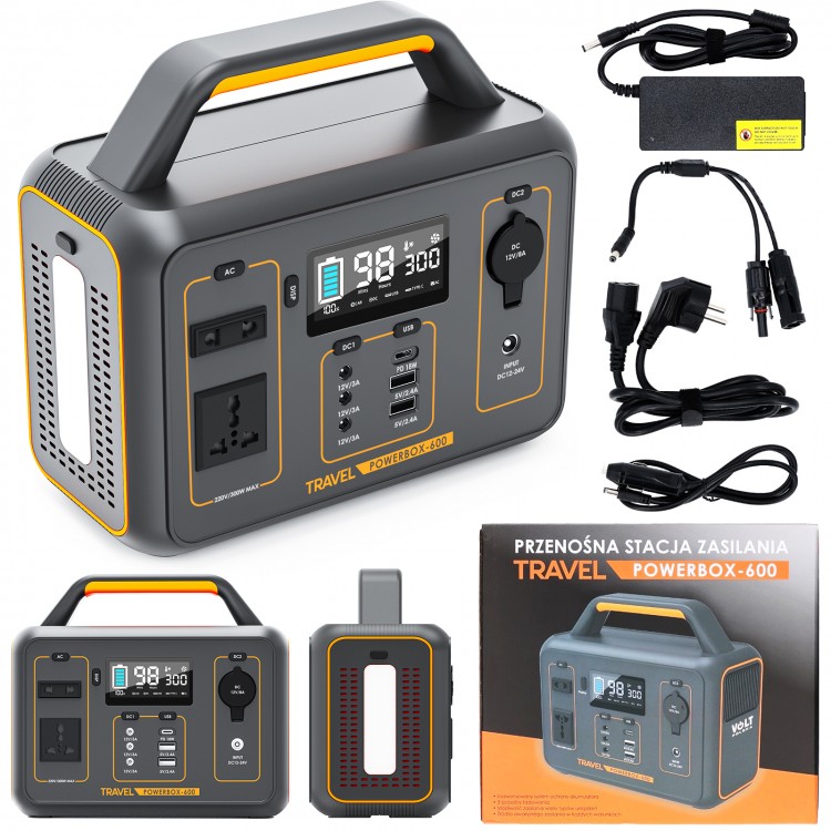 Przenośny magazyn energii TRAVEL POWERBOX OPTI 600 (300W)
