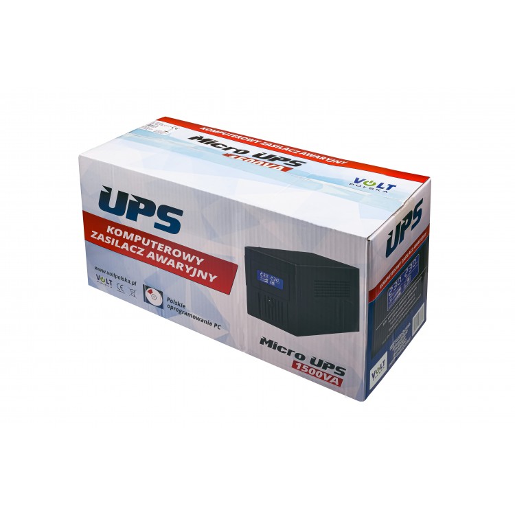 MICRO UPS 1500 2x9Ah (900/1500W) KOMPUTEROWY ZASILACZ AWARYJNY