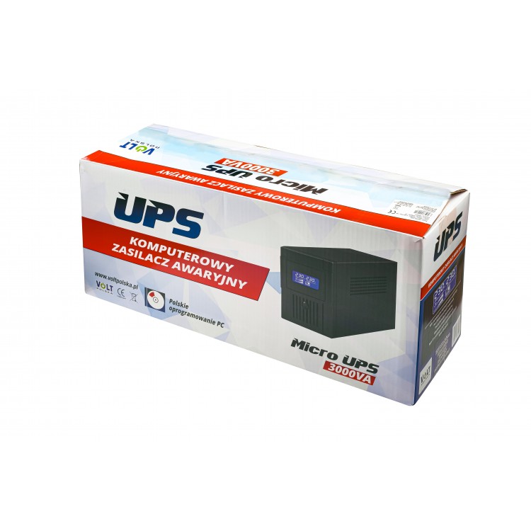 MICRO UPS 3000 4x9Ah (1800/3000W) KOMPUTEROWY ZASILACZ AWARYJNY