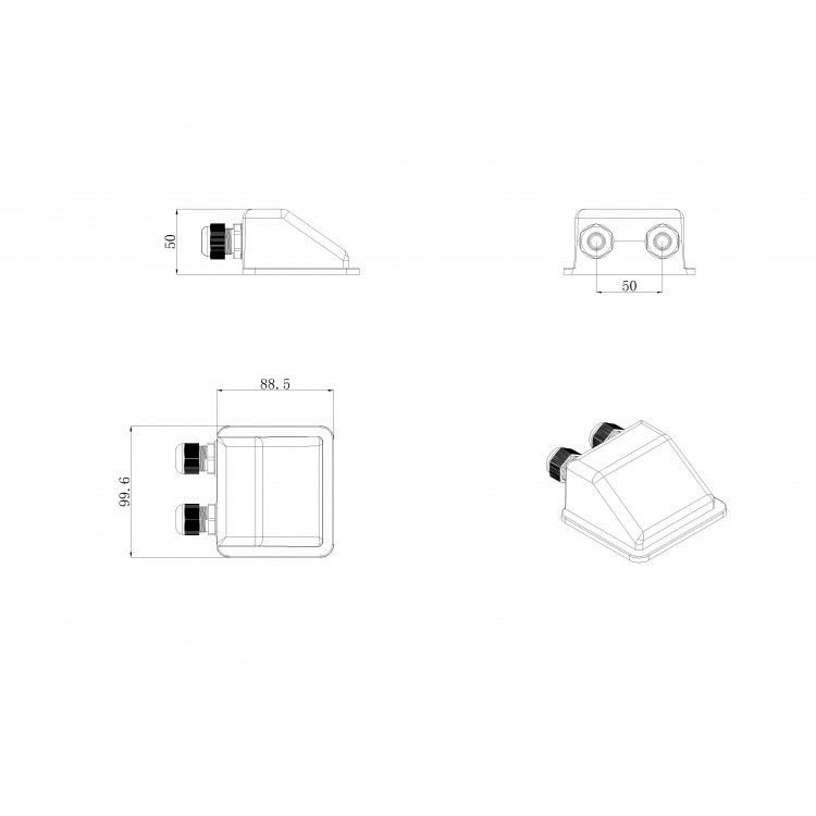 Zestaw ramek montażowych do paneli 100W do 180W