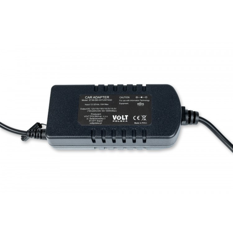 ZASILACZ SAMOCHODOWY DO LAPTOPA TIR 100W 24V
