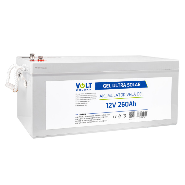 AKUMULATOR GEL VPRO PREMIUM 12V 260 Ah ŻELOWY VRLA BEZOBSŁUGOWY