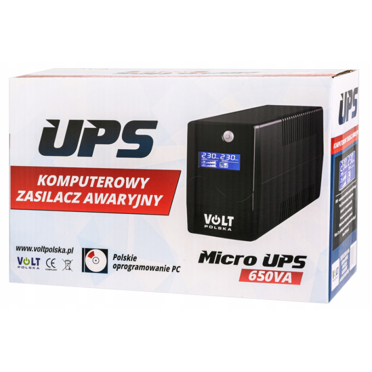 MICRO UPS 650 7Ah (360/650W) KOMPUTEROWY ZASILACZ AWARYJNY
