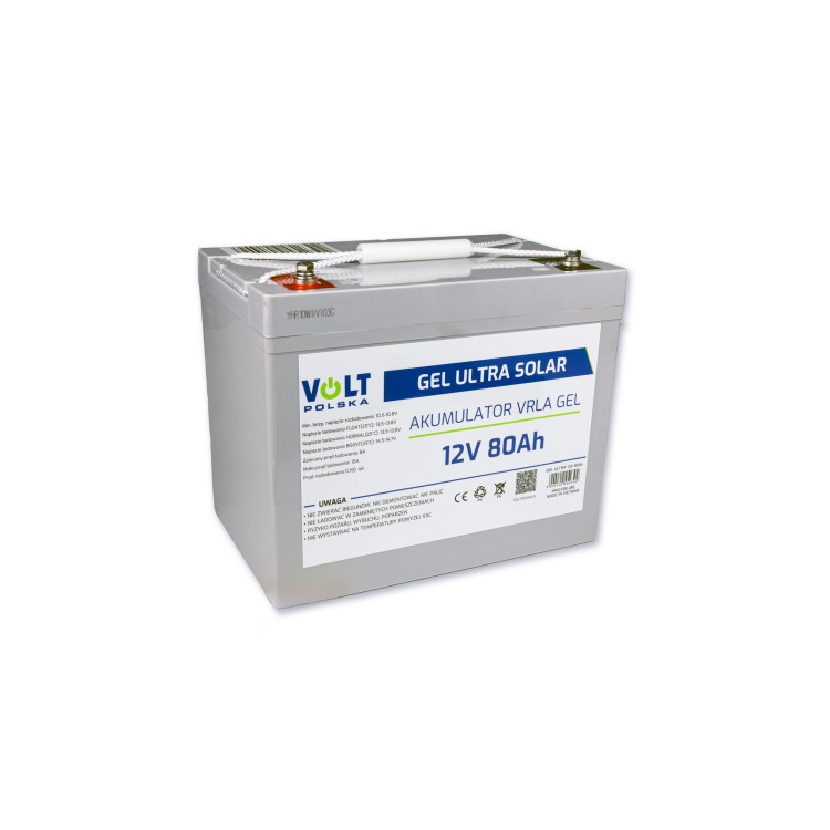 AKUMULATOR GEL VPRO PREMIUM 12V 80 Ah ŻELOWY VRLA BEZOBSŁUGOWY