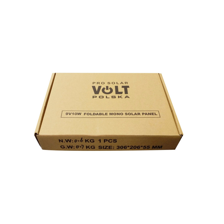 Składany (na 2) Panel fotowoltaiczny 10W 9V MONO ETFE + USB 2x 5V 1A