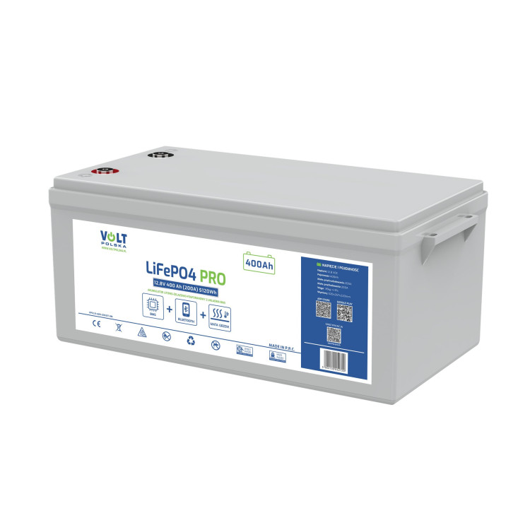 Akumulator LiFePO4 12,8V 400 Ah (200A) BlueTooth + mata grzewcza