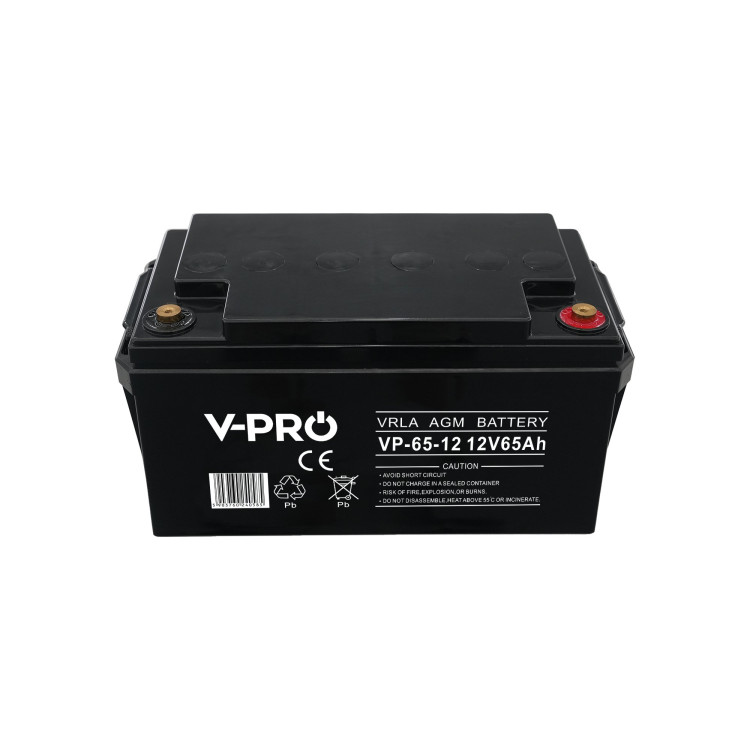 AKUMULATOR AGM VPRO 12V 65 Ah VRLA BEZOBSŁUGOWY