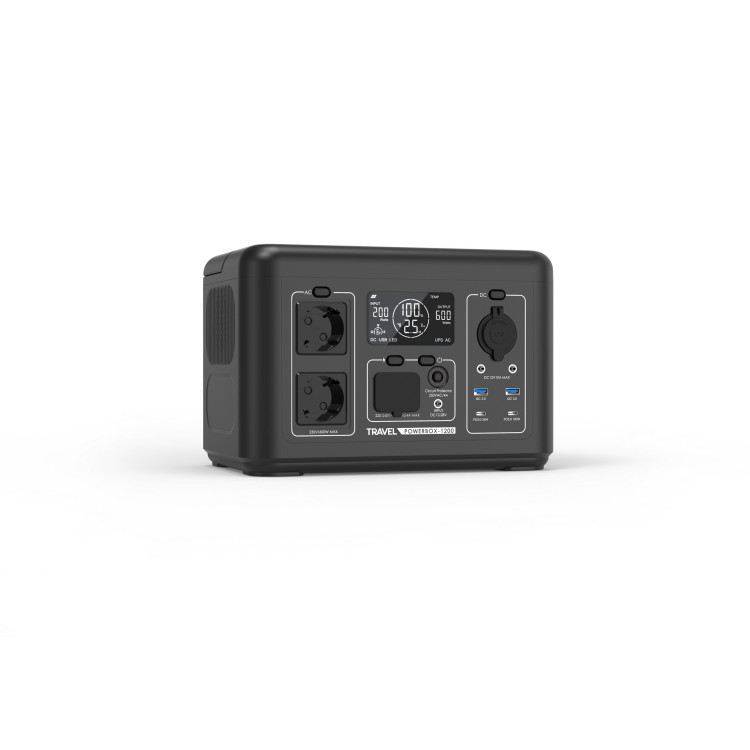 Przenośna stacja zasilania TRAVEL POWERBOX 1200 (600W) 512Wh