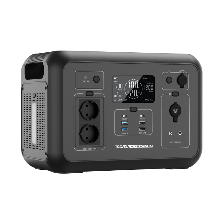 Przenośna stacja zasilania TRAVEL POWERBOX 2400 (1200W) 1008Wh