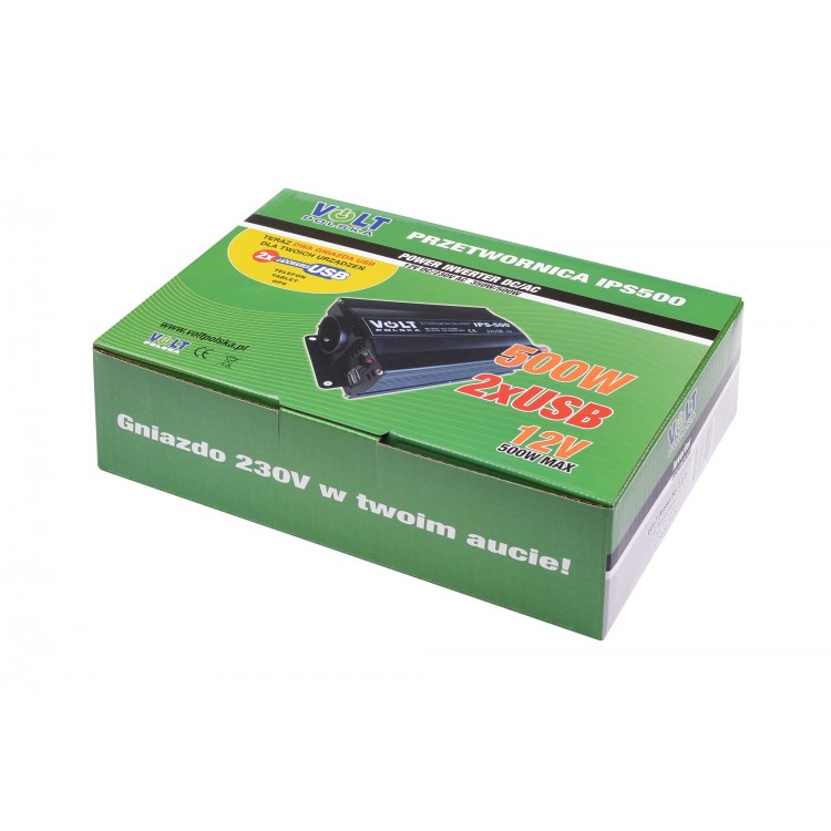 IPS 500 2xUSB 12/230V (350/500W) PRZETWORNICA NAPIĘCIA