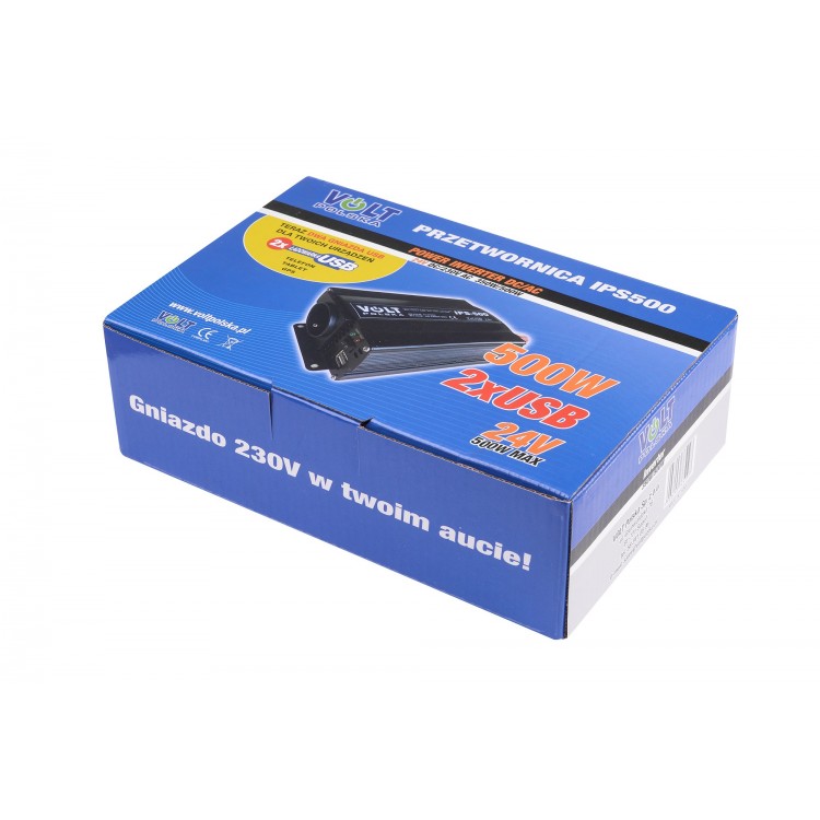 IPS 500 2xUSB 24/230V (350/500W) PRZETWORNICA NAPIĘCIA