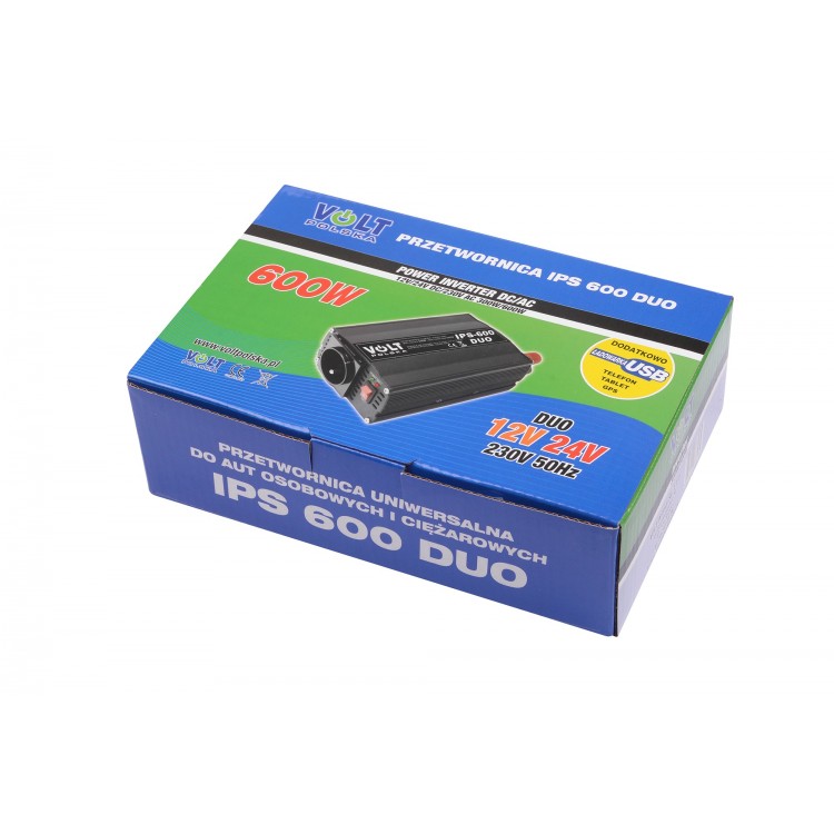 IPS 600 DUO 12-24/230V (300/600W) PRZETWORNICA NAPIĘCIA