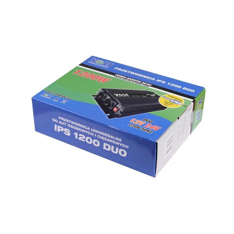 IPS 1200 DUO 12-24/230V (600/1200W) PRZETWORNICA NAPIĘCIA