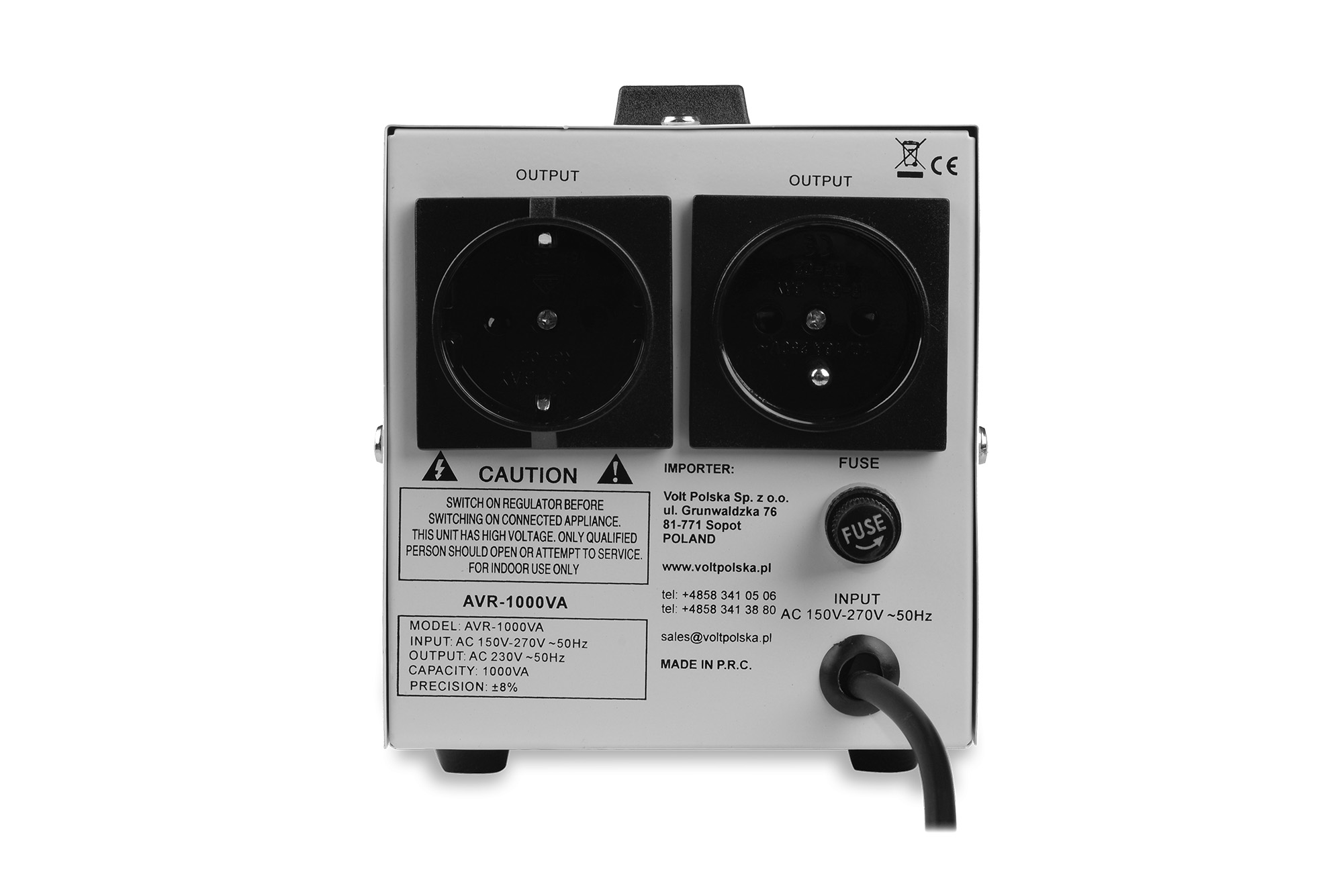 AVR 1000 (1000VA) STABILIZATOR NAPIĘCIA SIECIOWEGO (4)