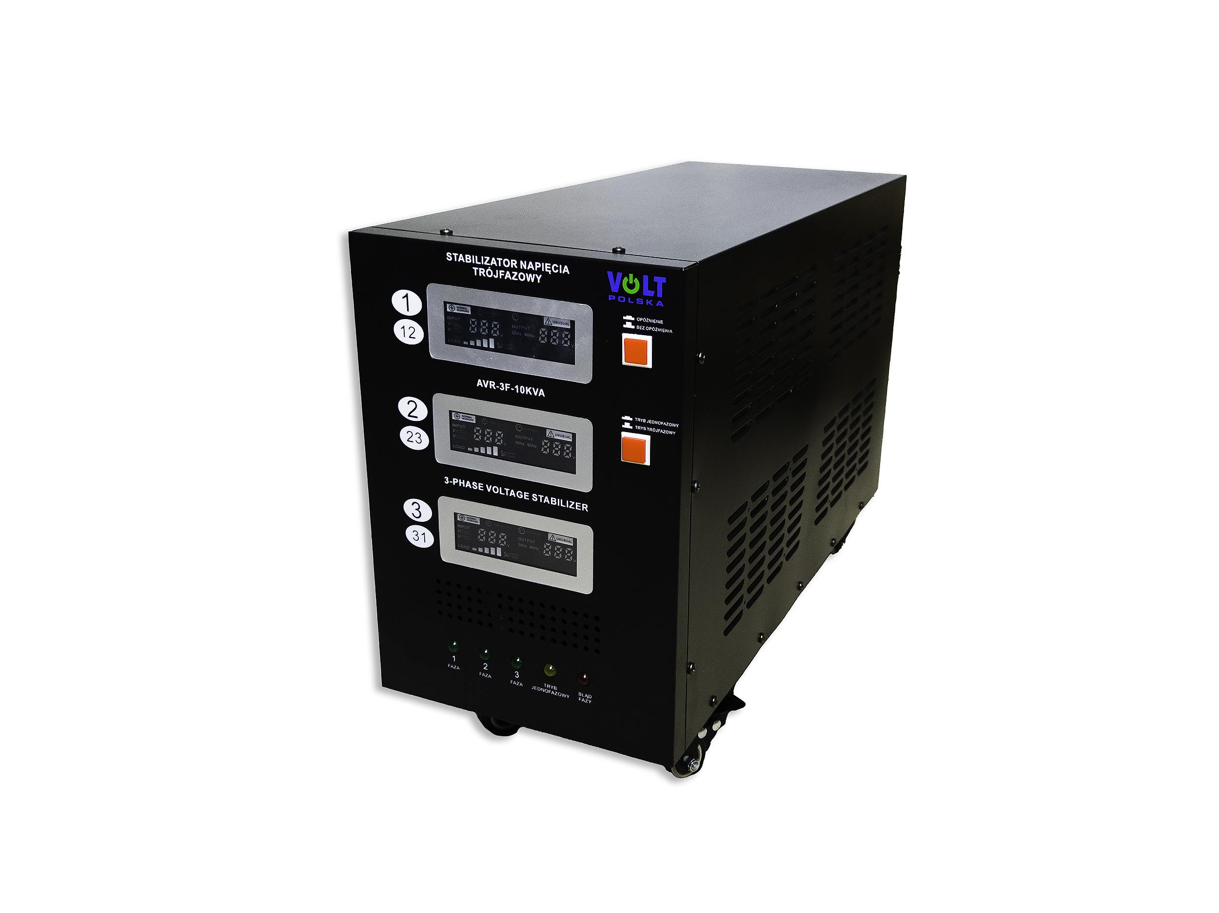 AVR PRO 10000VA 3% SERVO 3-F STABILIZATOR NAPIĘCIA TRÓJFAZOWY 01