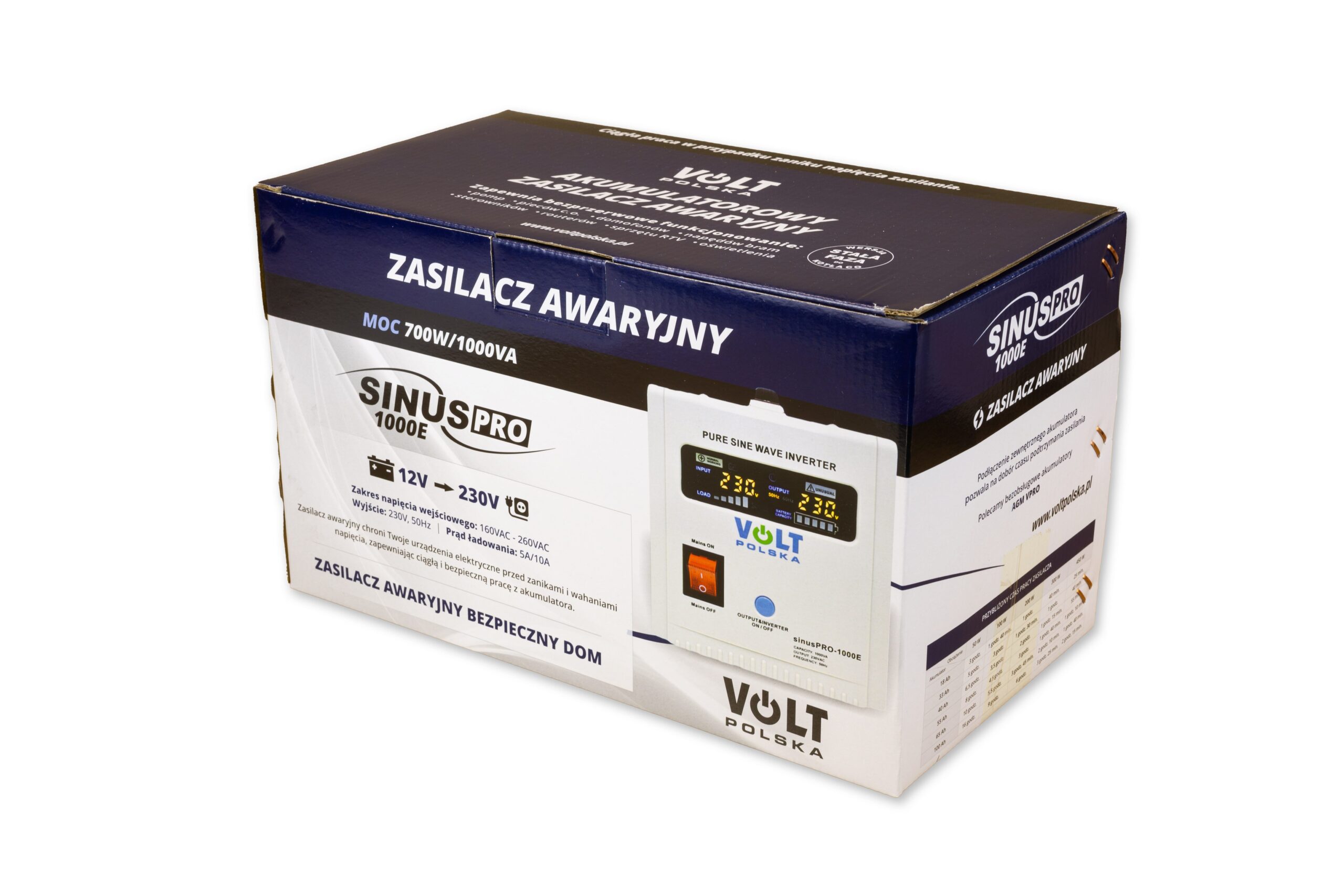 SINUS PRO 1000 E 12-230V (7001000W) ZASILACZ AWARYJNY 06