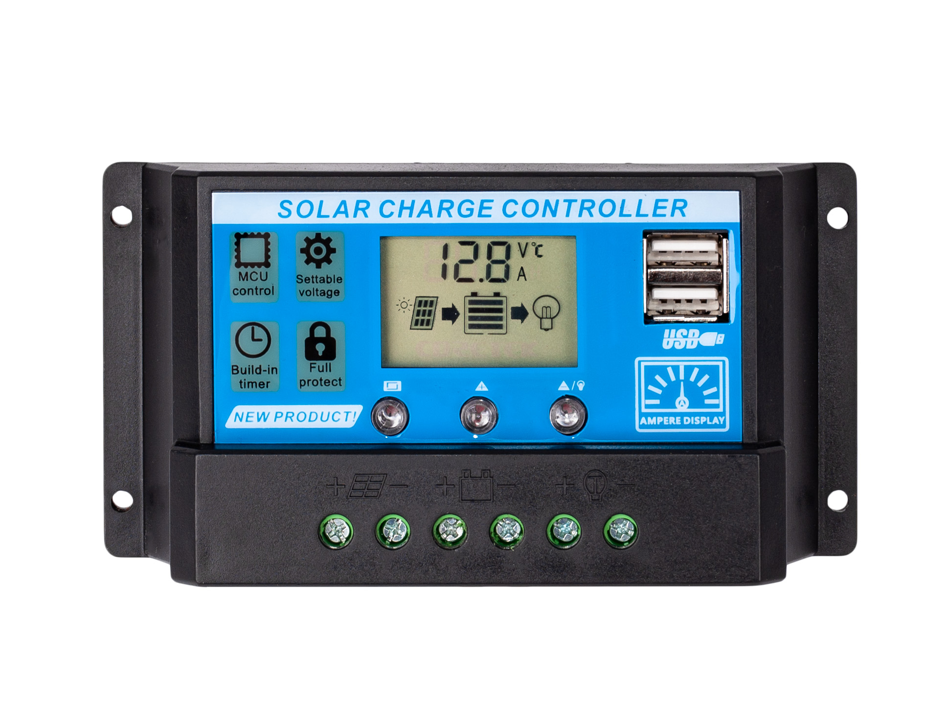 SOL PWM 20A 2xUSB REGULATOR SOLARNY (4)