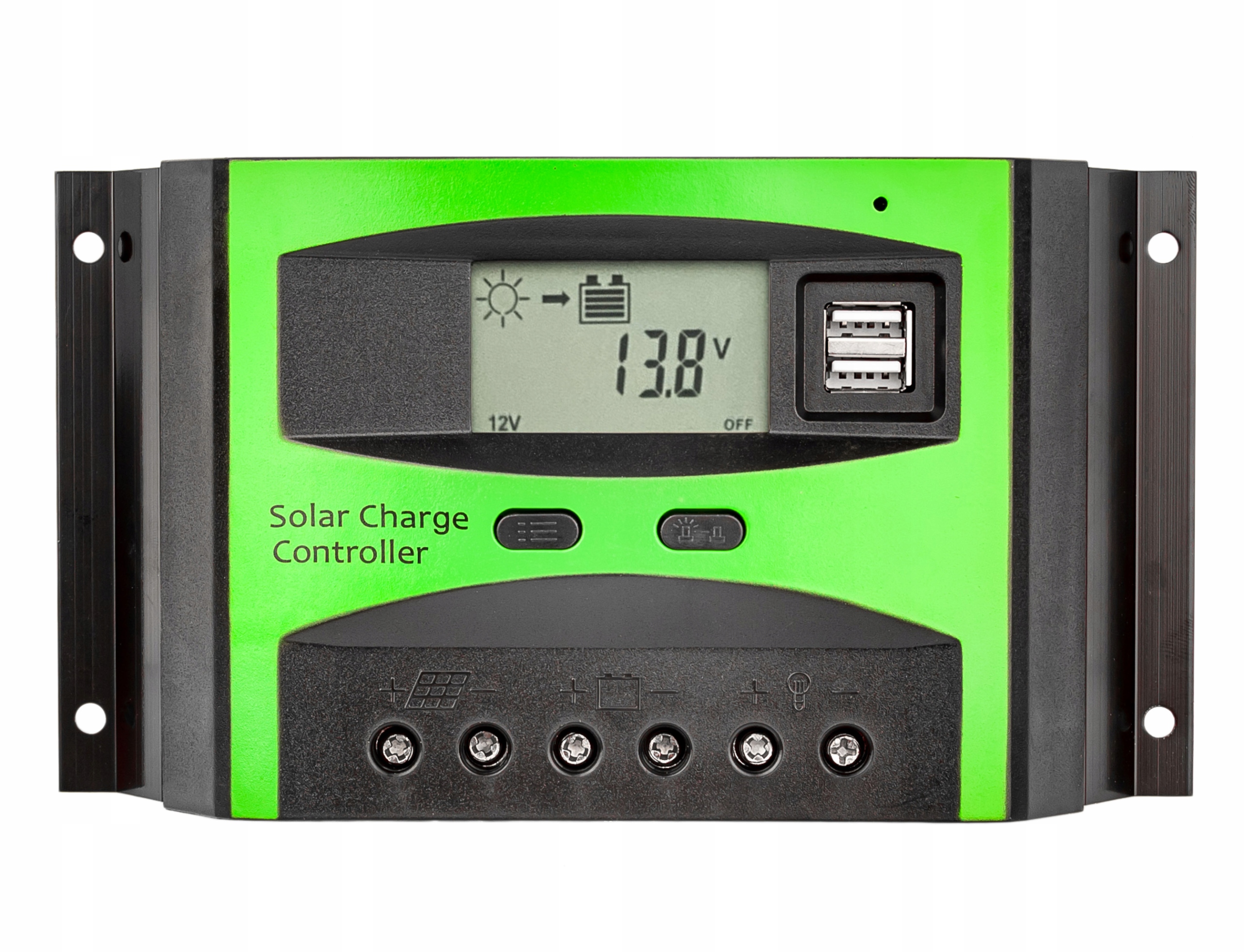 SOL PWM 40A 2xUSB REGULATOR SOLARNY NOWY ZIELONY 02
