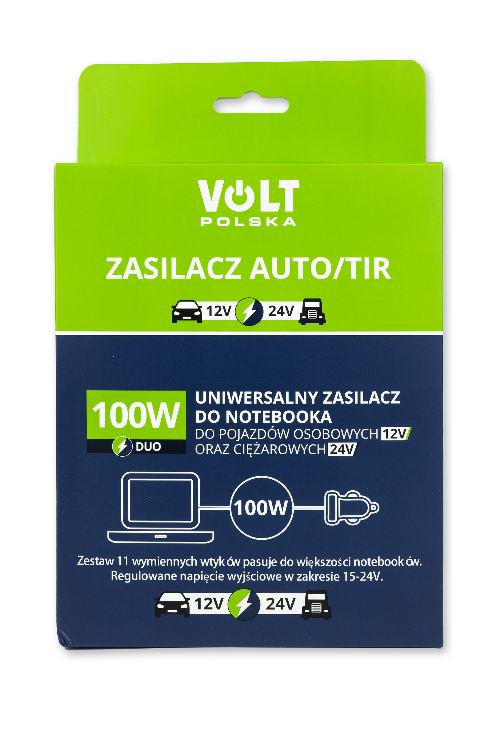 LAPTOPOWY SAMOCHODOWY TIR DC 100W DUO 12V24V